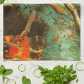 Ballerina Dance Green Dancer Edger Degas Painting Küchentuch (Gefaltet)