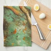 Ballerina Dance Green Dancer Edger Degas Painting Küchentuch (Viertel Falte)