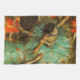 Ballerina Dance Green Dancer Edger Degas Painting Küchentuch