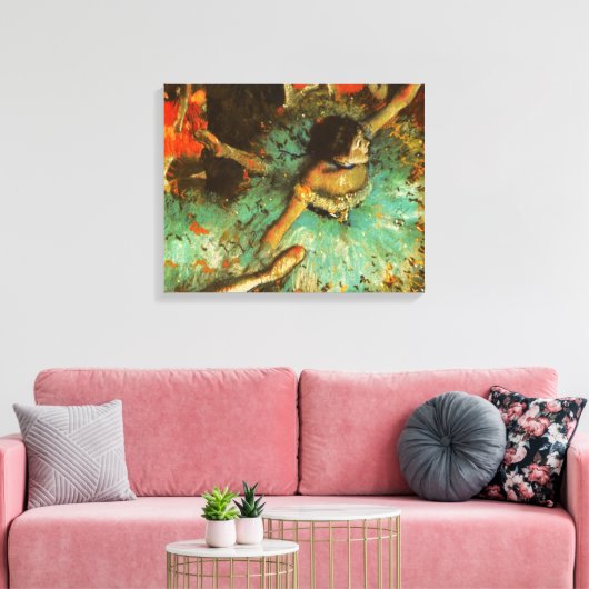 Ballerina Dance Green Dancer Edger Degas Painting Leinwanddruck (Insitu (Wohnzimmer))