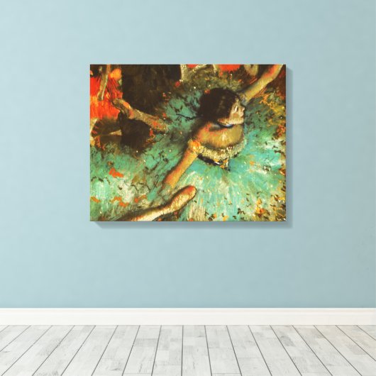 Ballerina Dance Green Dancer Edger Degas Painting Leinwanddruck (Insitu (Holzboden))