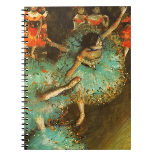 Ballerina Dance Green Dancer Edger Degas Painting Notizblock (Vorderseite)