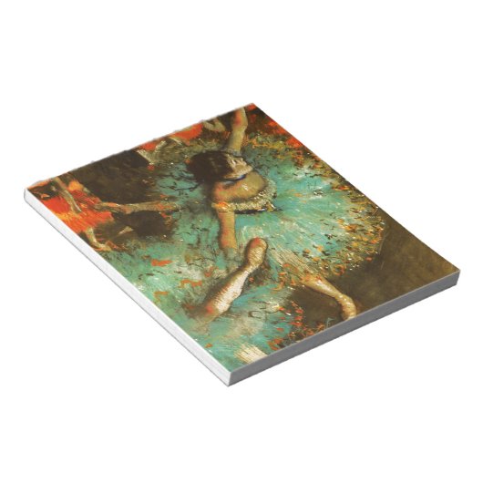 Ballerina Dance Green Dancer Edger Degas Painting Notizblock (angewinkelt)