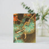 Ballerina Dance Green Dancer Edger Degas Painting Postkarte (Stehend Vorderseite)