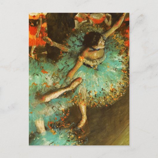 Ballerina Dance Green Dancer Edger Degas Painting Postkarte (Vorderseite)