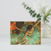 Ballerina Dance Green Dancer Edger Degas Painting Postkarte (Stehend Vorderseite)