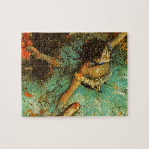 Ballerina Dance Green Dancer Edger Degas Painting Puzzle