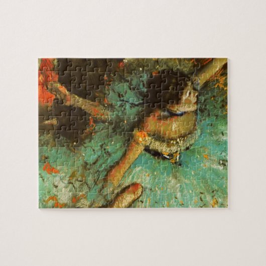 Ballerina Dance Green Dancer Edger Degas Painting Puzzle (Horizontal)