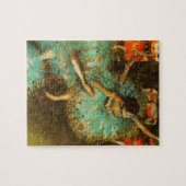 Ballerina Dance Green Dancer Edger Degas Painting Puzzle (Horizontal)