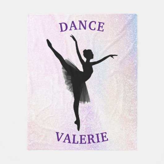 Ballerina Dance Pastel Fleece Blanket (Vorderseite)
