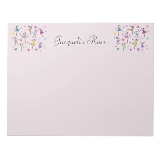 Ballerina Dance Personalisierte Notepad Notizblock (Vorderseite)