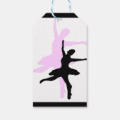 Ballerina Dance Pink & Black Geschenkanhänger (Rückseite)
