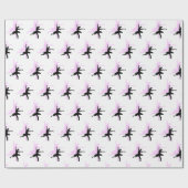 Ballerina Dance Pink & Black Geschenkpapier (Flach)