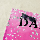 Ballerina Dance Pink Ombre Sparkle Strandtuch (Beispiel)