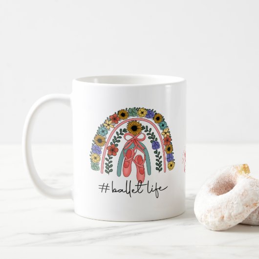 Ballerina Dance Studio Ballet Instructor Dancer Kaffeetasse (Mit Donut)