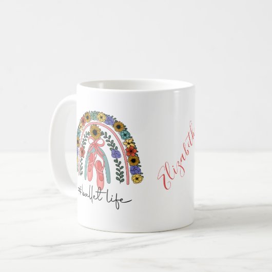 Ballerina Dance Studio Ballet Instructor Dancer Kaffeetasse (Vorderseite Links)