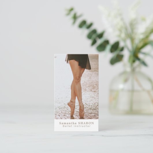 Ballerina Dancer, Balletttanzlehrer Visitenkarte (Stehend Vorderseite)