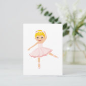 Ballerina Dancer blond Postkarte (Stehend Vorderseite)