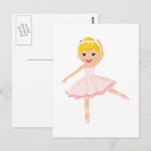 Ballerina Dancer blond Postkarte (Vorne/Hinten)