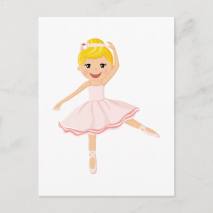 Ballerina Dancer blond Postkarte