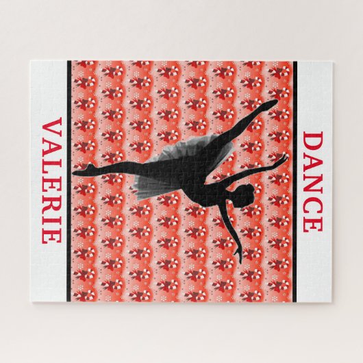 Ballerina Dancer Candy Cane Puzzle (Horizontal)