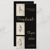 Ballerina Dancer Drei Foto Tanz Abschluss (Vorne/Hinten)