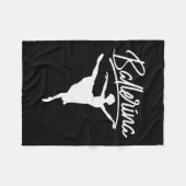 Ballerina Dancer Fleecedecke (Vorderseite (Horizontal))