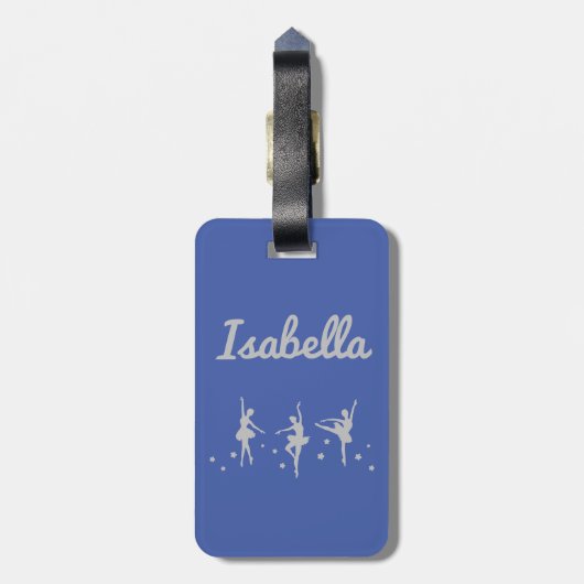 Ballerina Dancer Gepäcktag | Erwägung Geburtstag Gepäckanhänger (Rückseite vertikal)