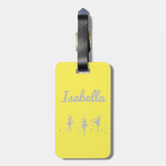 Ballerina Dancer Gepäcktag | Erwägung Geburtstag Gepäckanhänger (Rückseite vertikal)