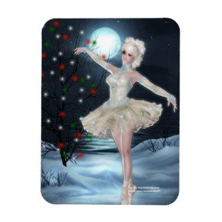Ballerina Dancer Girl: Fantasy Christmas Magnet