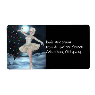 Ballerina Dancer Girl: Weihnachtsadressen-Labels
