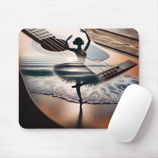 Ballerina Dancer in einer Gitarre Mousepad (Mit Mouse)