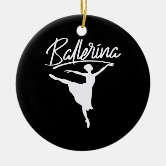 Ballerina Dancer Keramik Ornament (Vorne)