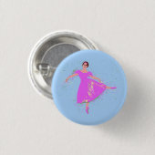 Ballerina Dancer Magenta Rosa Kleid Button (Vorne & Hinten)