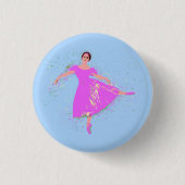 Ballerina Dancer Magenta Rosa Kleid Button (Vorderseite)