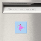 Ballerina Dancer Magenta Rosa Kleid Magnet (In Situ (Geschirrspüler))