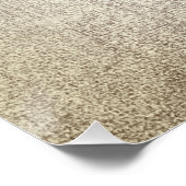 Ballerina Dancer Metallic Gray Foxier Glitzer Gold Poster (Ecke)