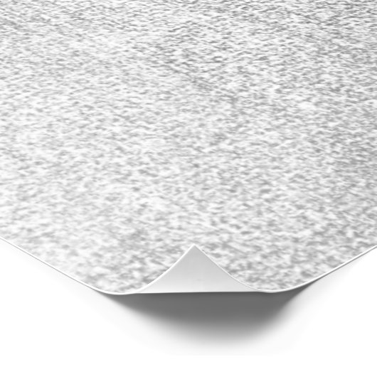 Ballerina Dancer Metallic Silver Gray Glitzer Poster (Ecke)