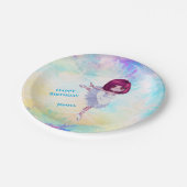 Ballerina Dancer Paper Tellers "Happy Birthday" Pappteller (Schrägansicht)