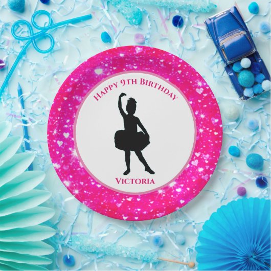 Ballerina Dancer Paper Tellers "Happy Birthday" Pappteller (Party)