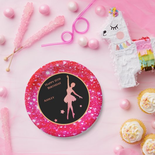 Ballerina Dancer Paper Tellers "Happy Birthday" Pappteller (Party)