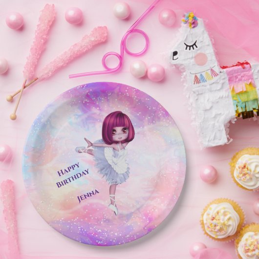 Ballerina Dancer Paper Tellers "Happy Birthday" Pappteller (Party)