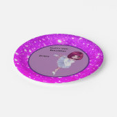 Ballerina Dancer Paper Tellers "Happy Birthday" Pappteller (Schrägansicht)