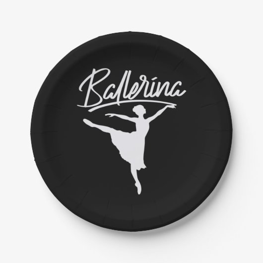 Ballerina Dancer Pappteller (Vorderseite)