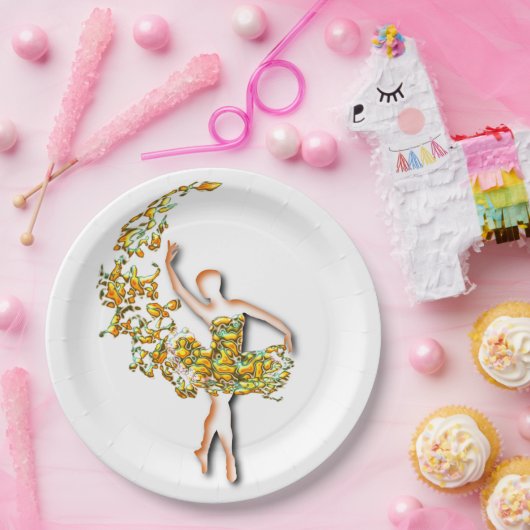 Ballerina Dancer Pappteller (Party)