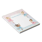 Ballerina Dancer Personalisiert Mitzvah Hinweis Notizblock (angewinkelt)