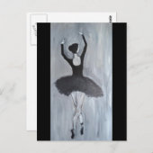 BALLERINA DANCER POSTKARTE (Vorne/Hinten)