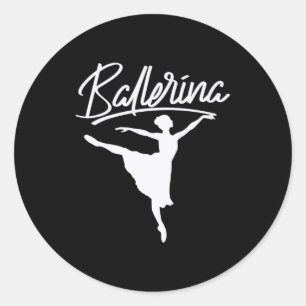 Ballerina Dancer Runder Aufkleber