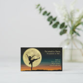 Ballerina Dancer Silhouette Visitenkarte (Stehend Vorderseite)