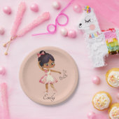 Ballerina Dancer Thema Wasserfarbe Pappteller (Party)